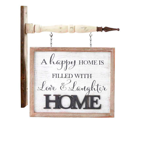 Happy Home Sign Arrow Hanging